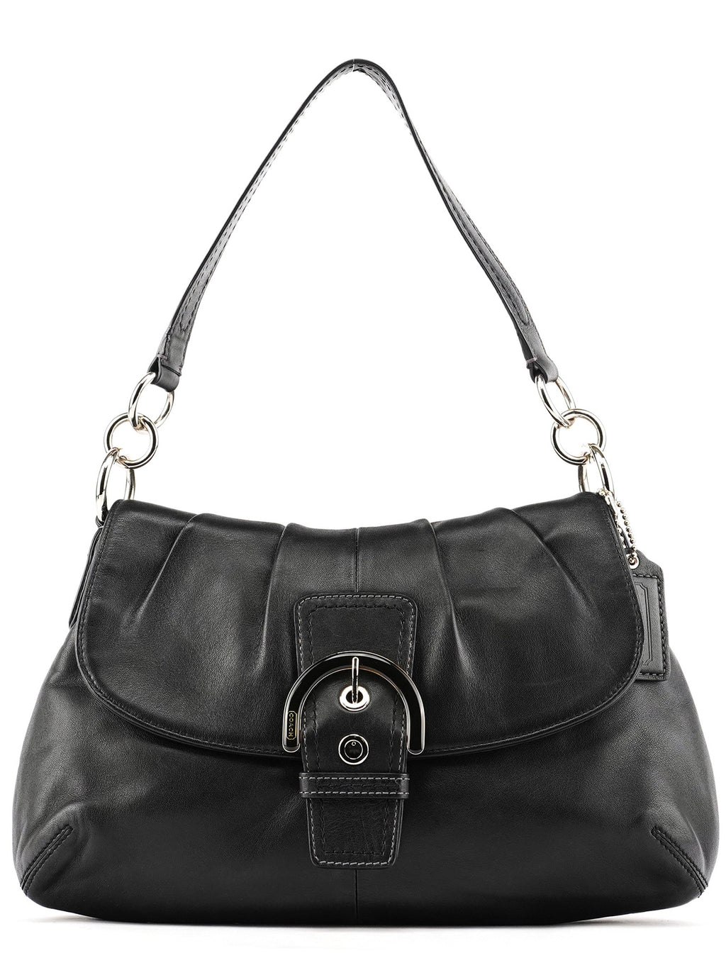 F17217 Black Leather Soho Shoulder Bag