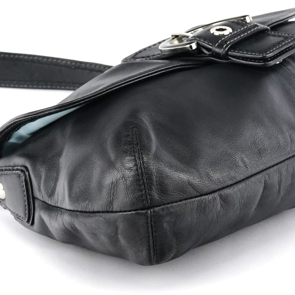 F17217 Black Leather Soho Shoulder Bag