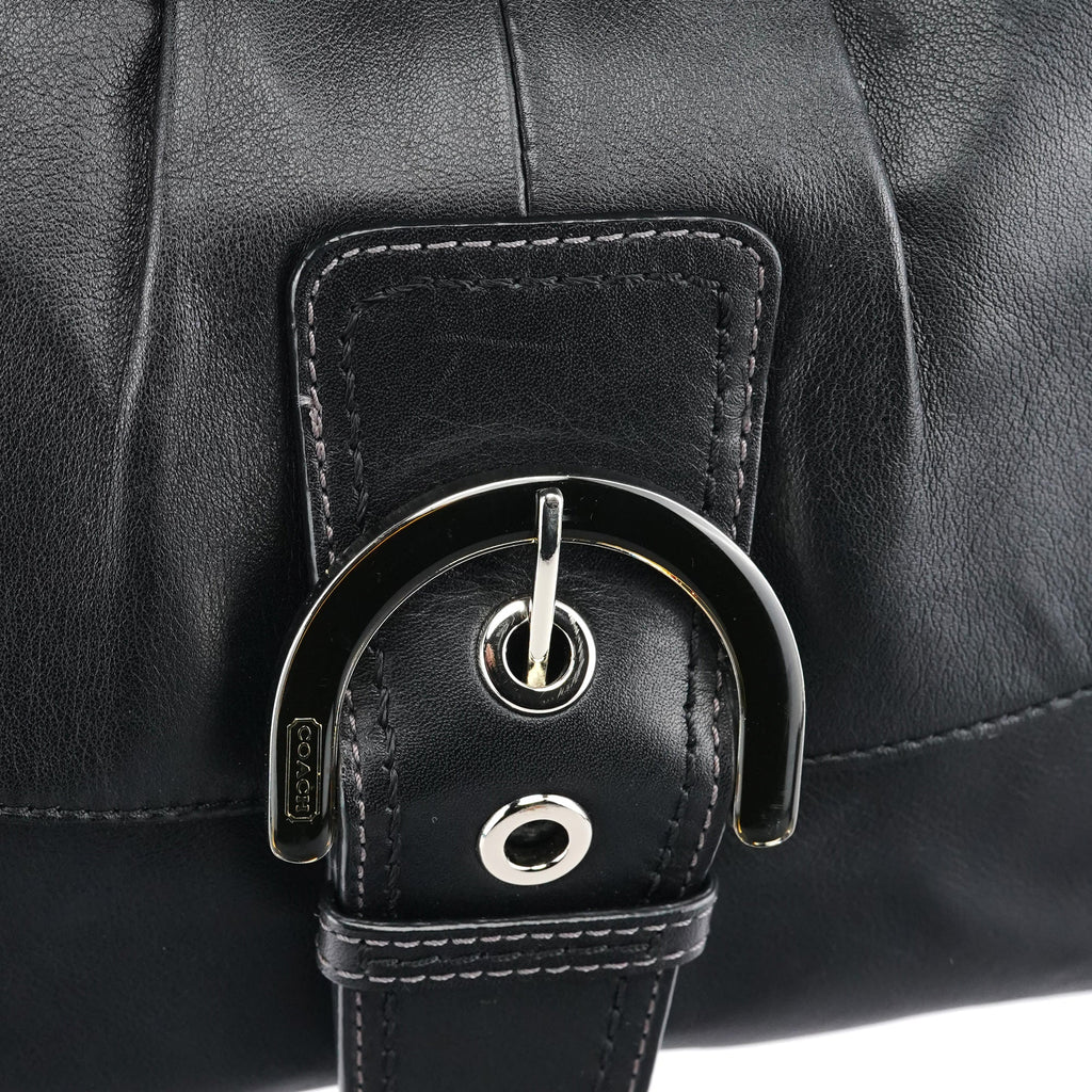 F17217 Black Leather Soho Shoulder Bag