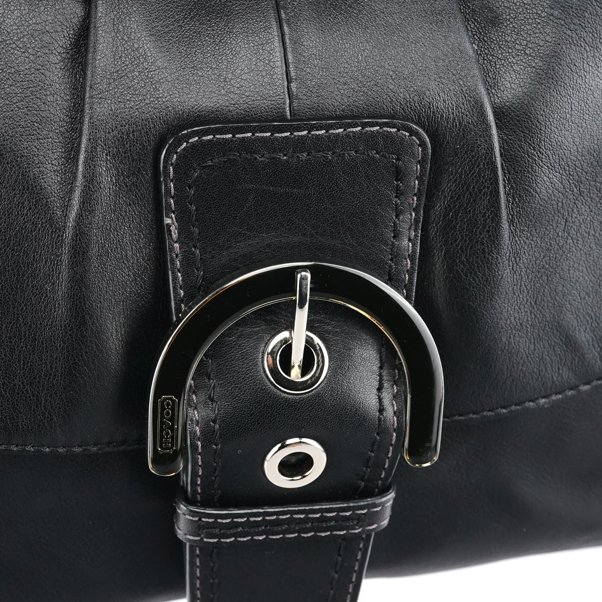 F17217 Black Leather Soho Shoulder Bag