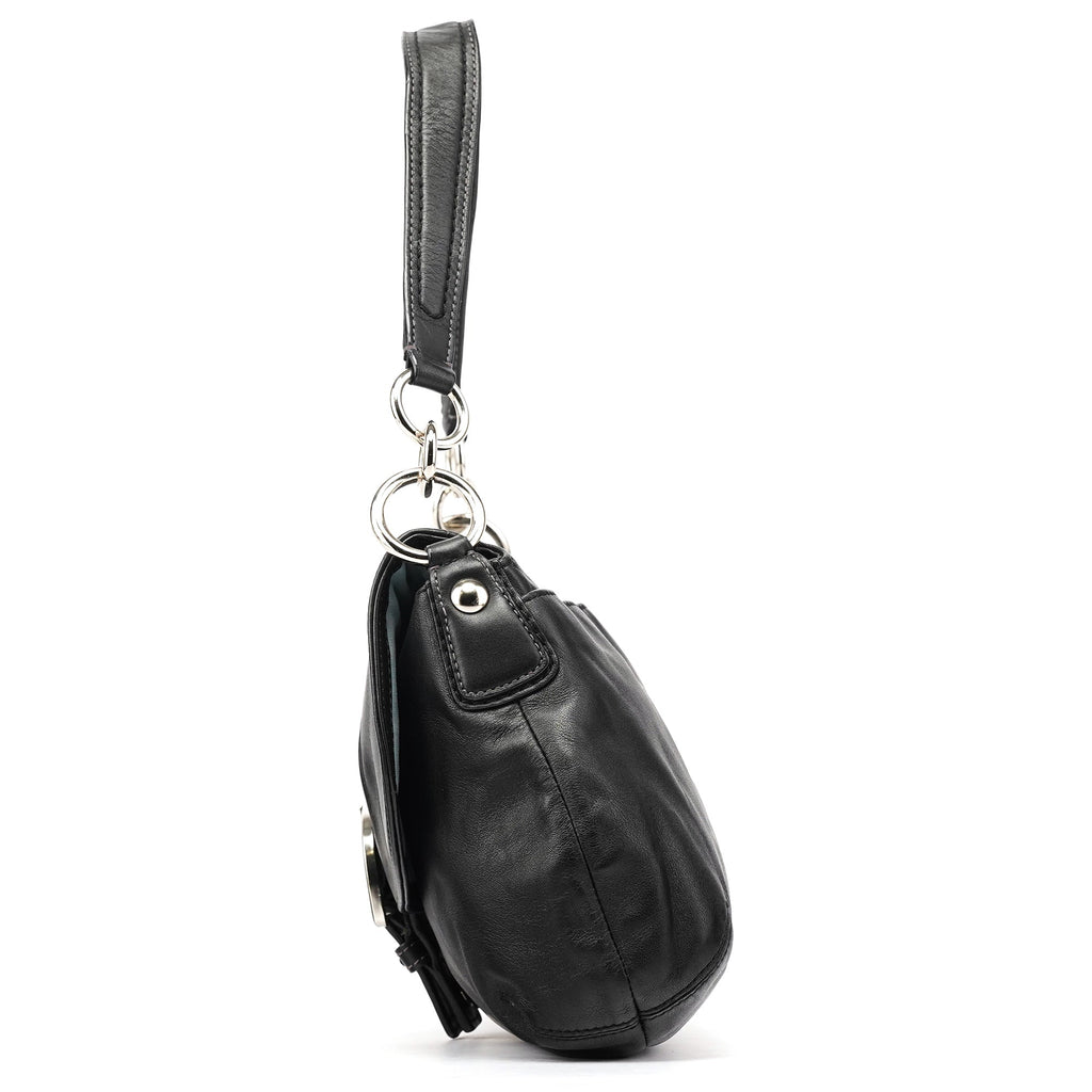 F17217 Black Leather Soho Shoulder Bag