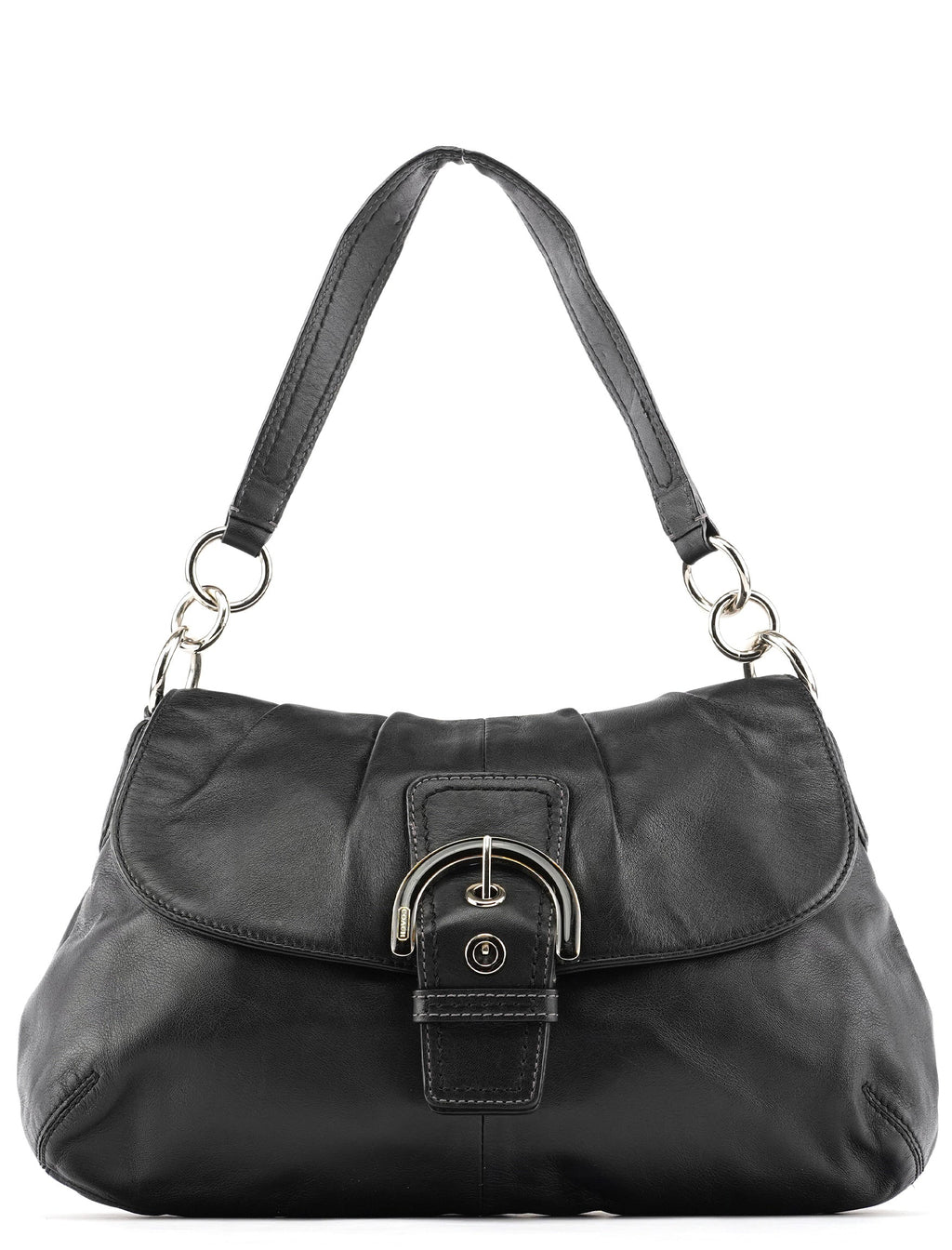 F17217 Black Leather Soho Shoulder Bag
