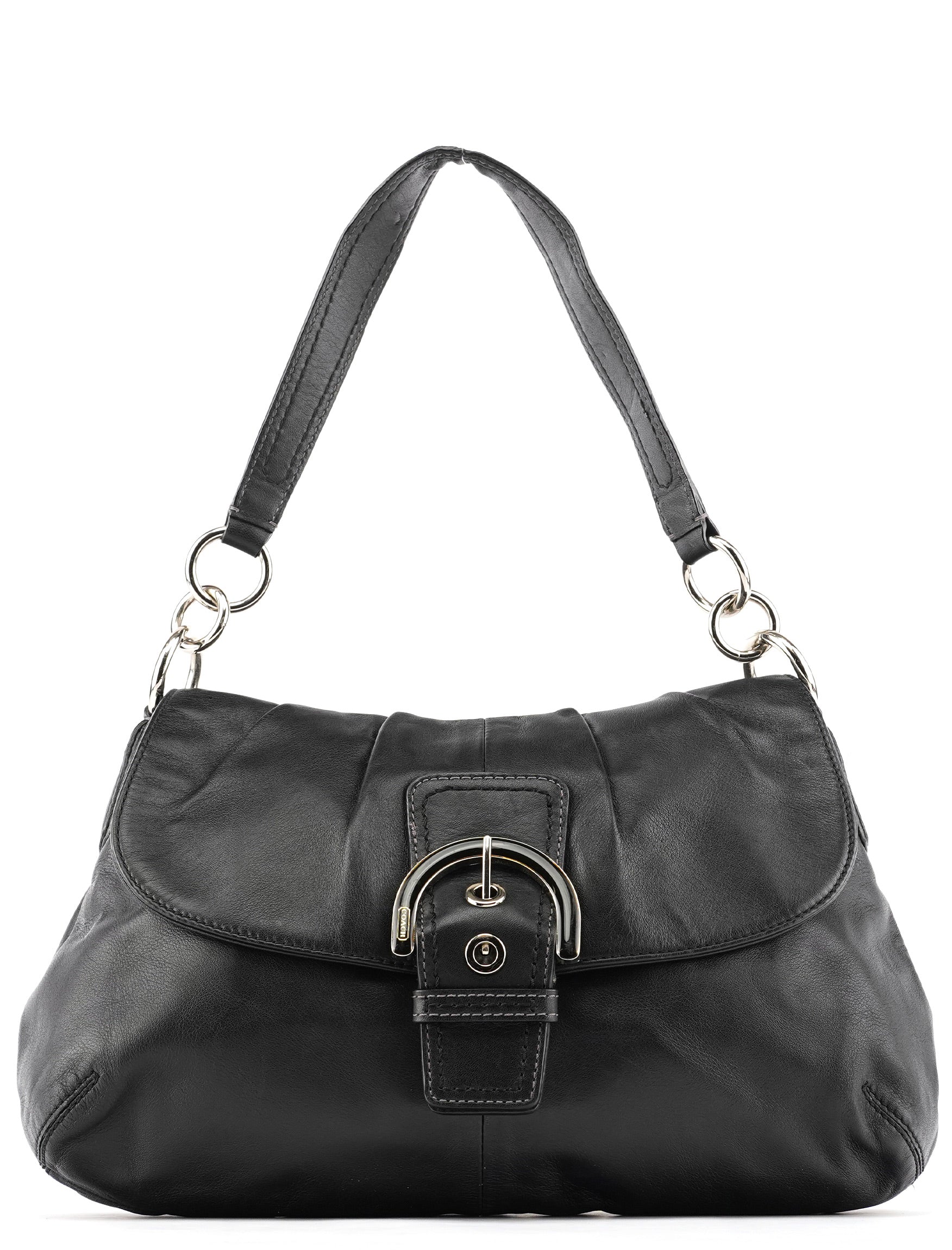 F17217 Black Leather Soho Shoulder Bag