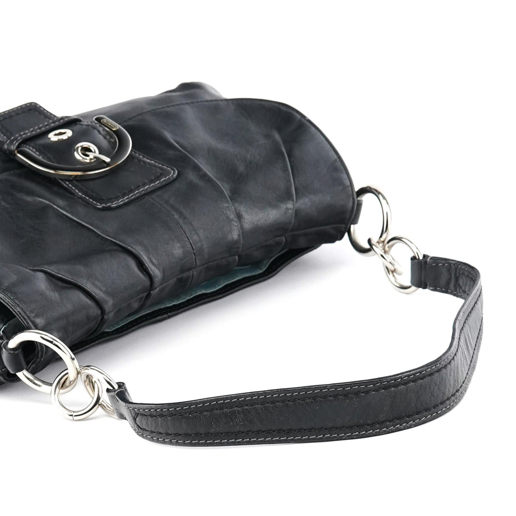 F17217 Black Leather Soho Shoulder Bag