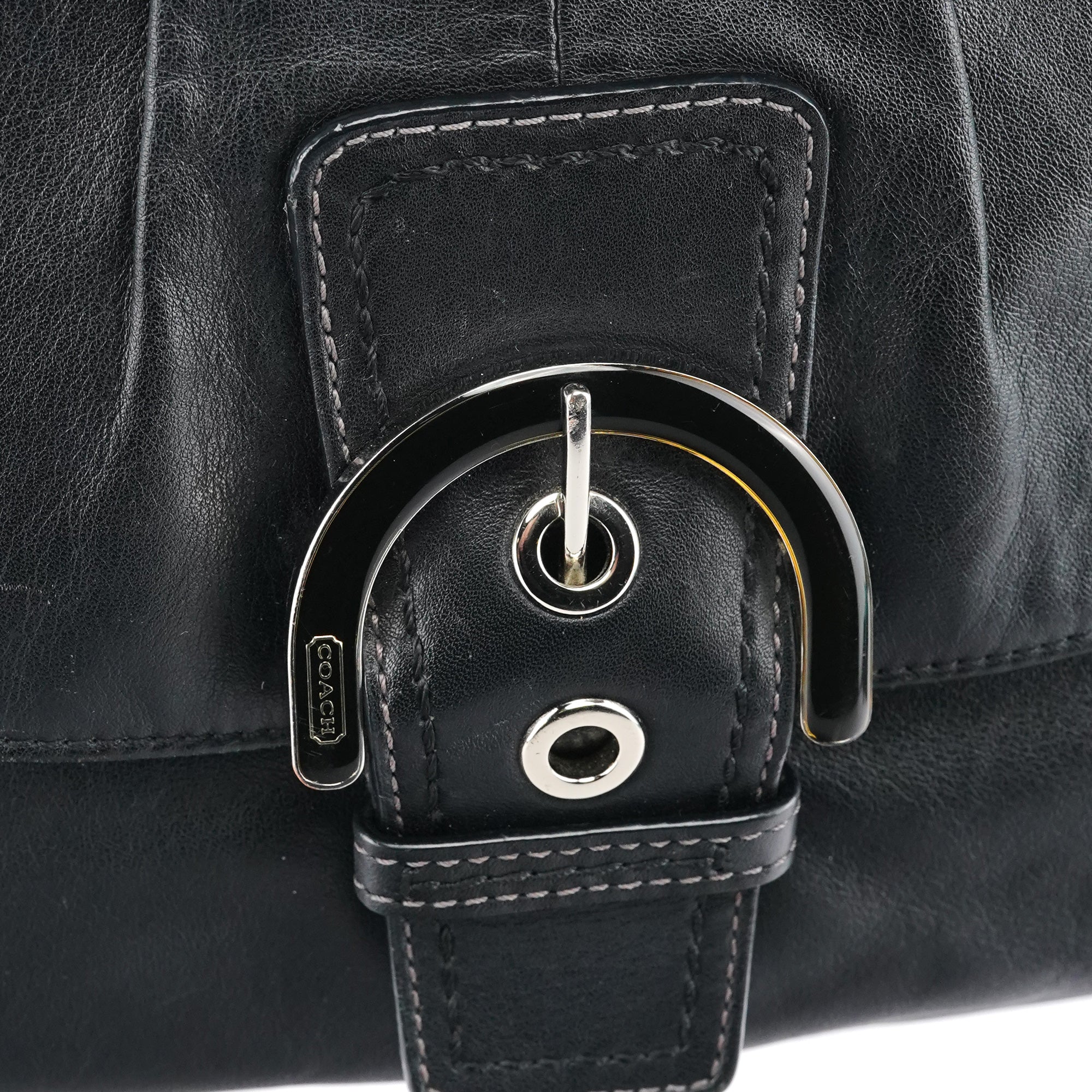 F17217 Black Leather Soho Shoulder Bag
