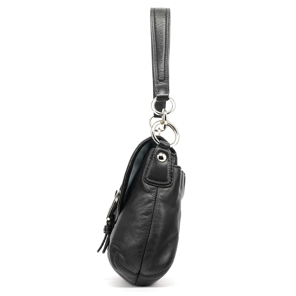 F17217 Black Leather Soho Shoulder Bag