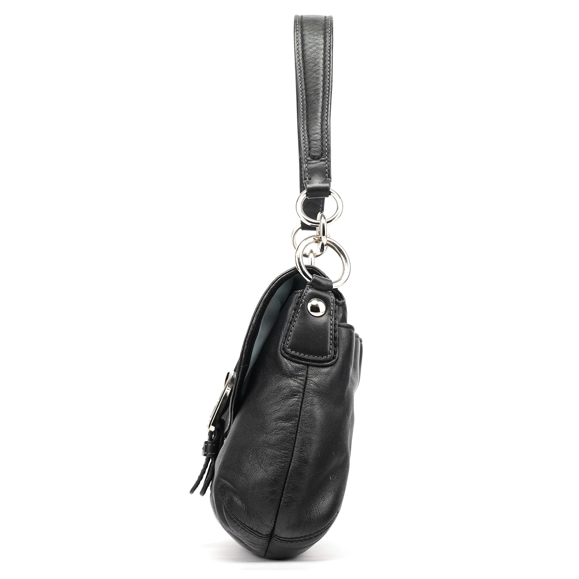 F17217 Black Leather Soho Shoulder Bag