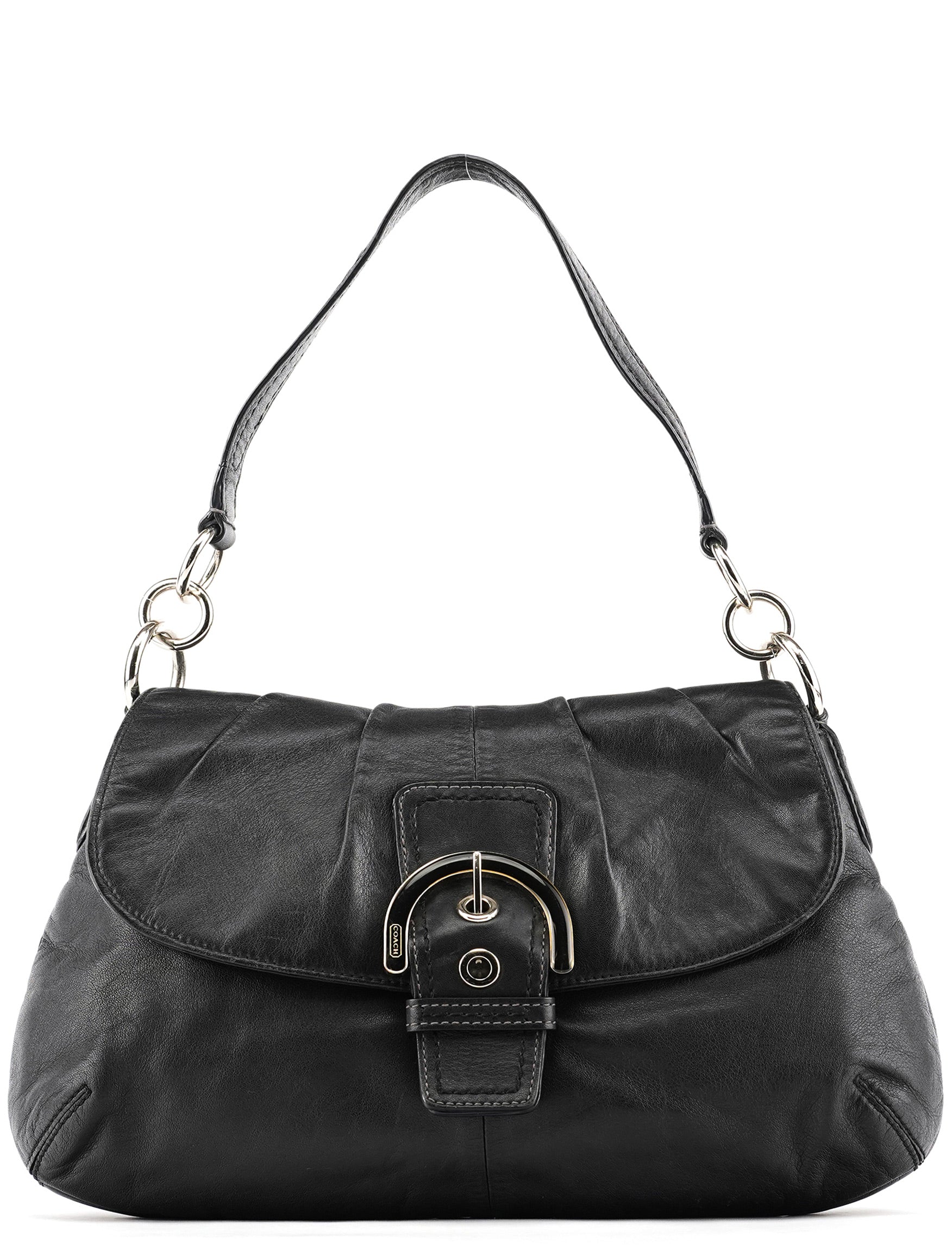 F17217 Black Leather Soho Shoulder Bag