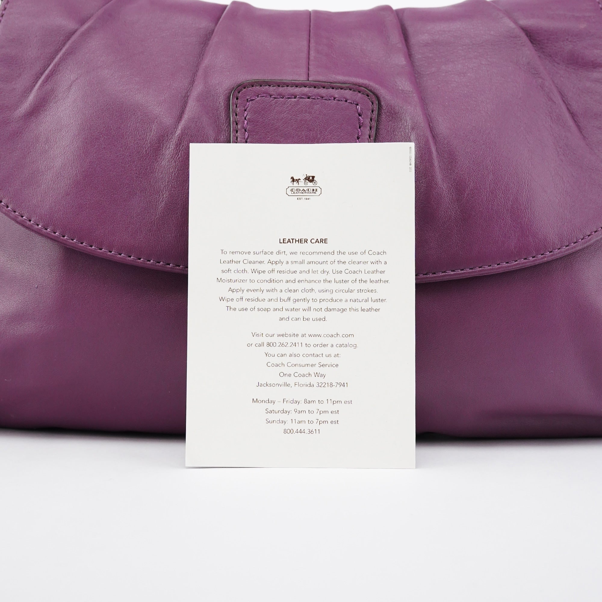 F17217 Purple Leather Soho Shoulder Bag