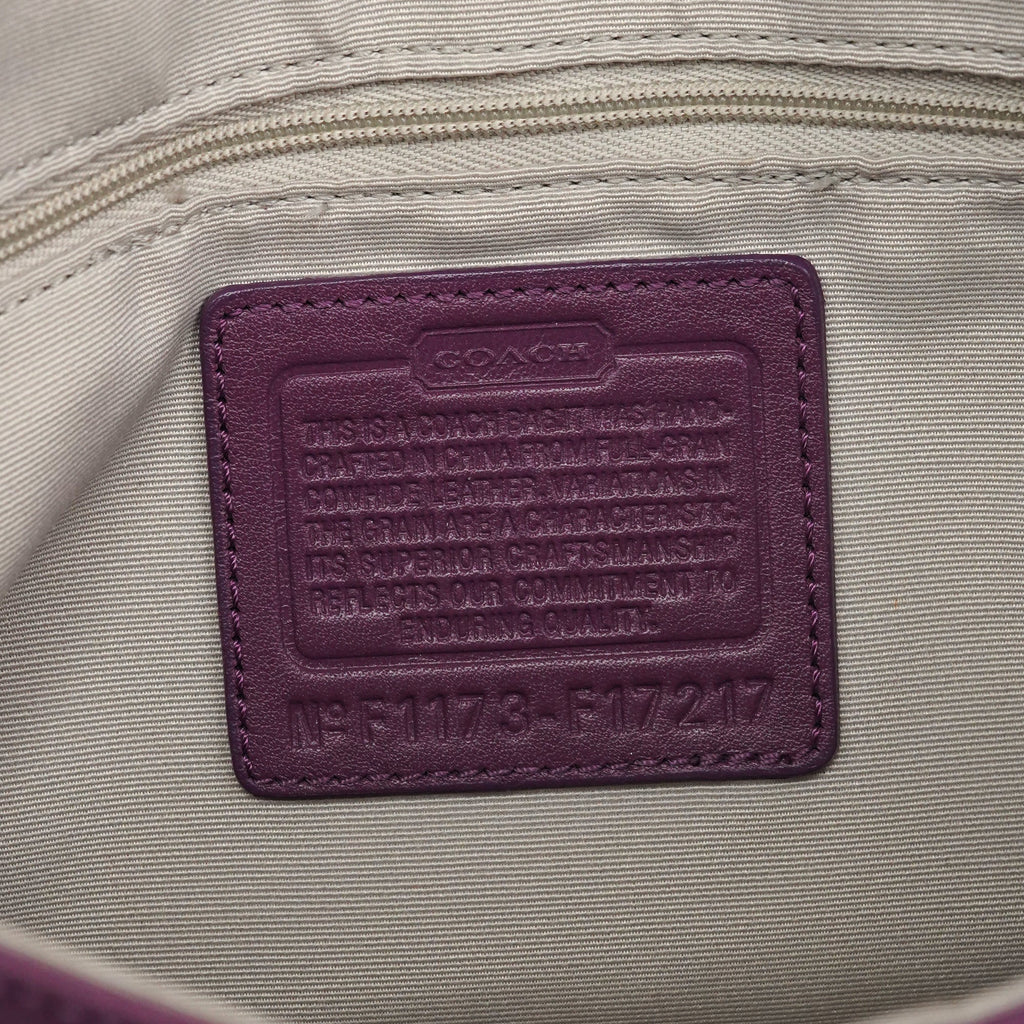 F17217 Purple Leather Soho Shoulder Bag
