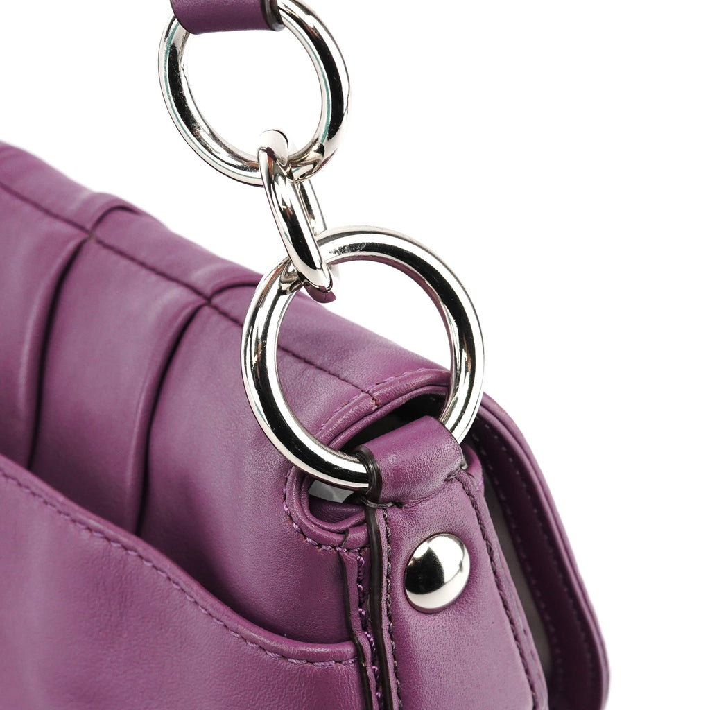 F17217 Purple Leather Soho Shoulder Bag