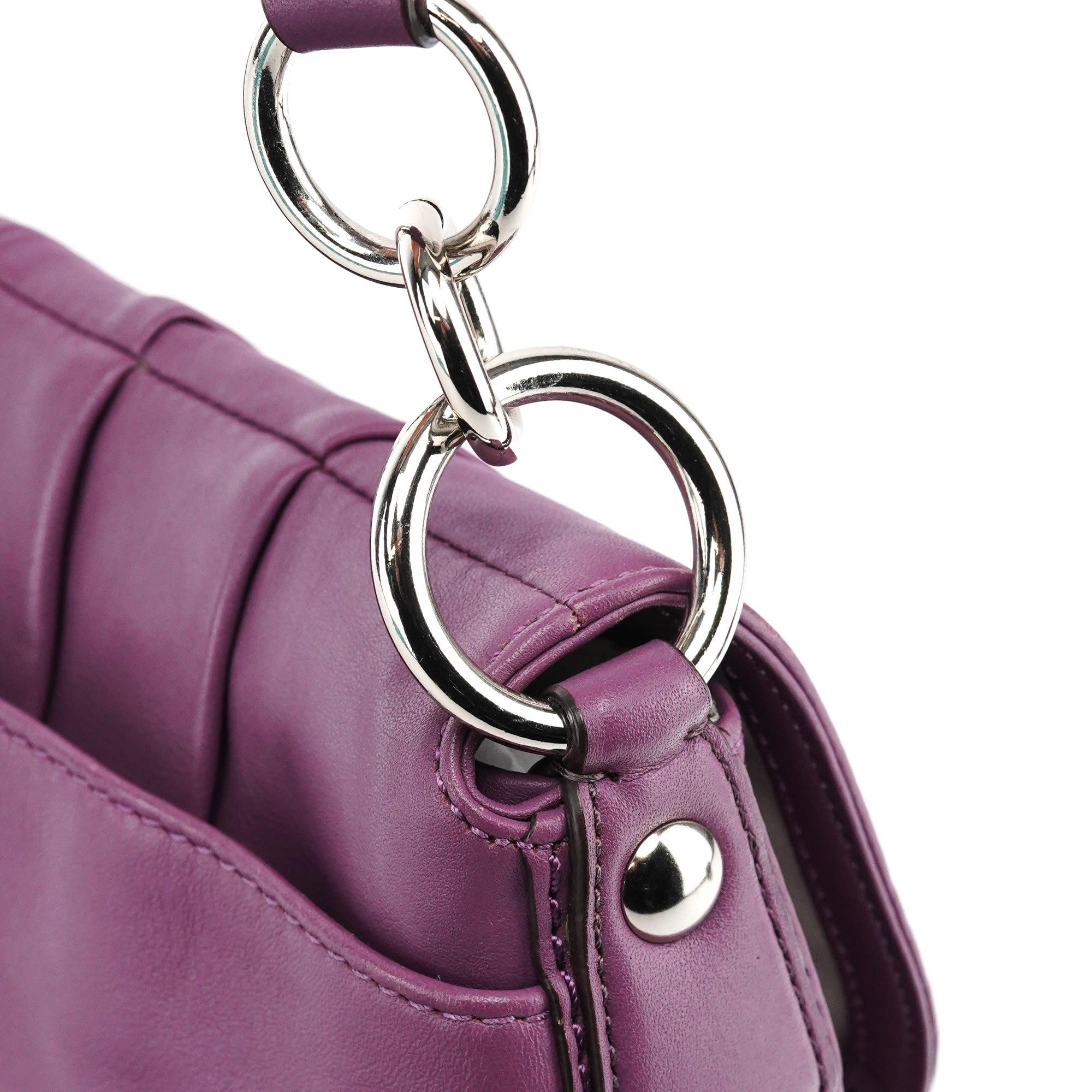 F17217 Purple Leather Soho Shoulder Bag