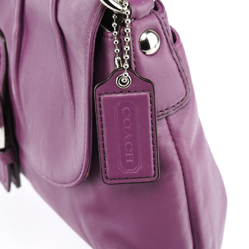 F17217 Purple Leather Soho Shoulder Bag