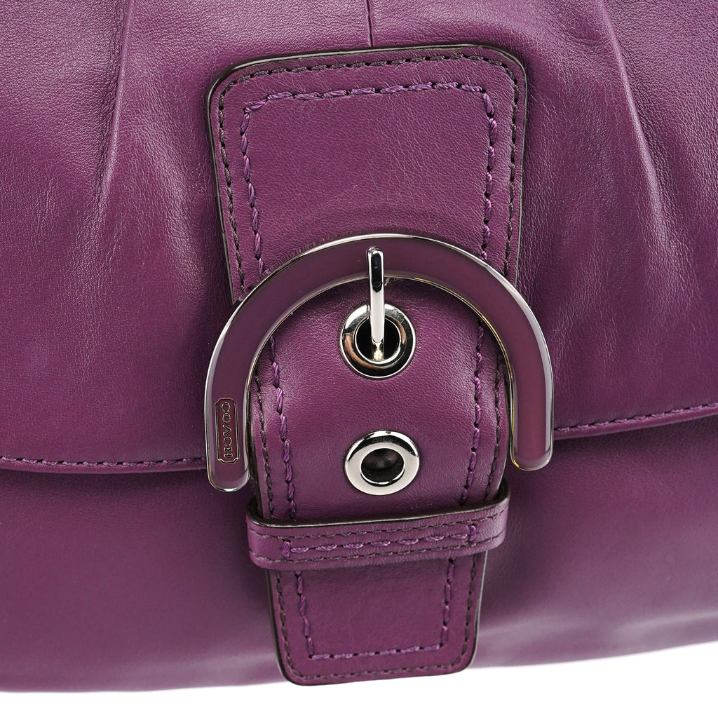F17217 Purple Leather Soho Shoulder Bag