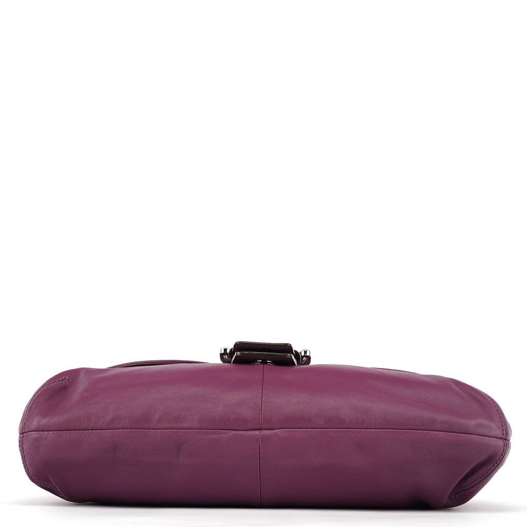 F17217 Purple Leather Soho Shoulder Bag