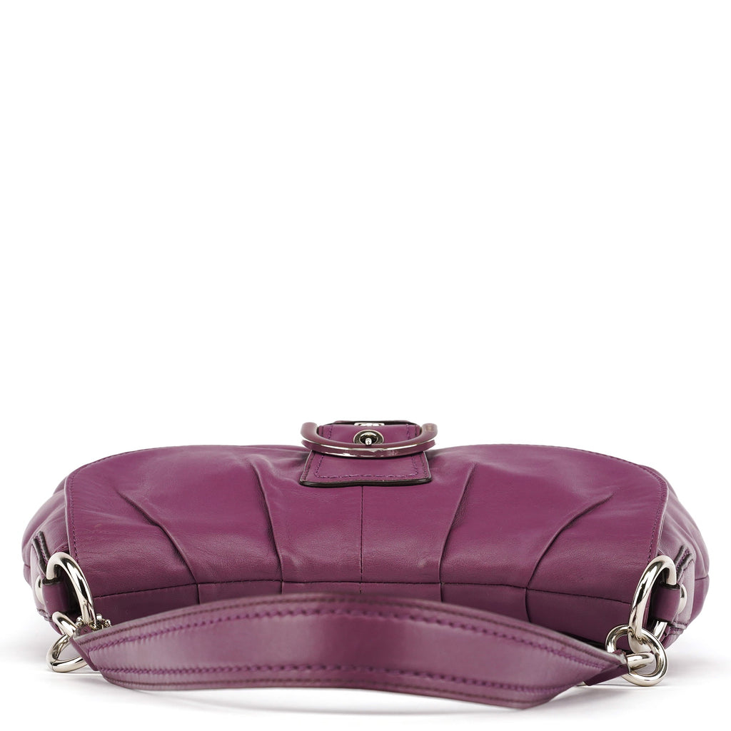 F17217 Purple Leather Soho Shoulder Bag