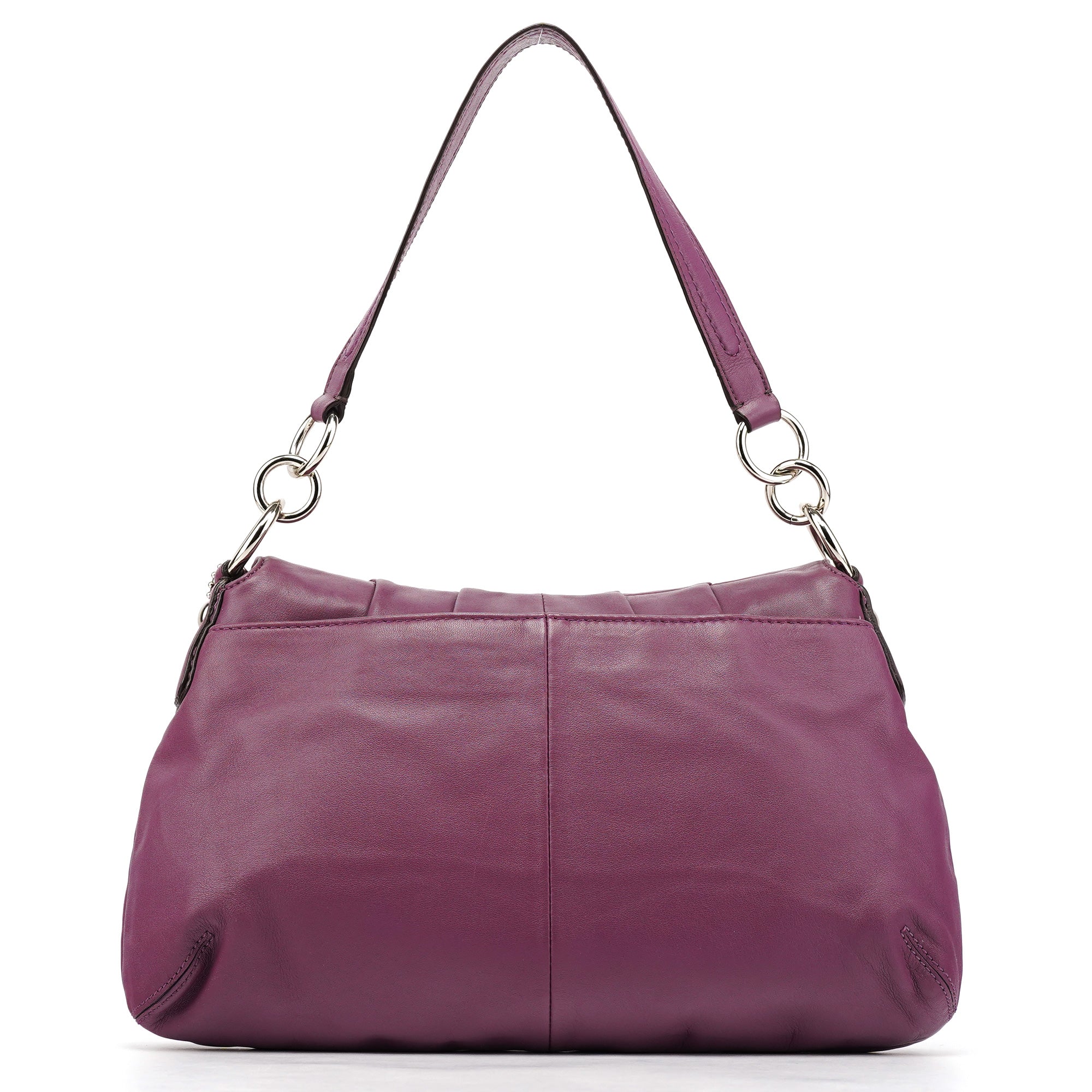 F17217 Purple Leather Soho Shoulder Bag