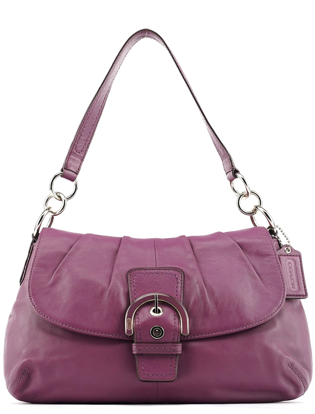 F17217 Purple Leather Soho Shoulder Bag