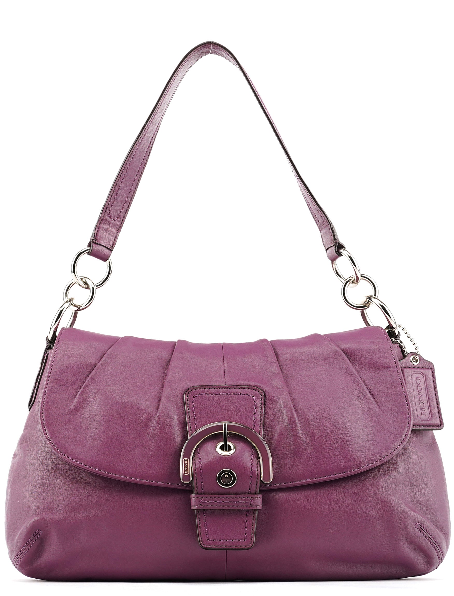 F17217 Purple Leather Soho Shoulder Bag