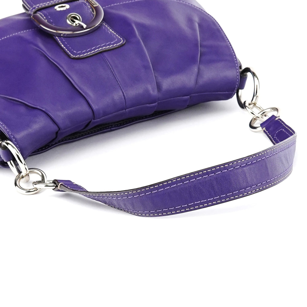 F17217 Purple Leather Soho Shoulder Bag