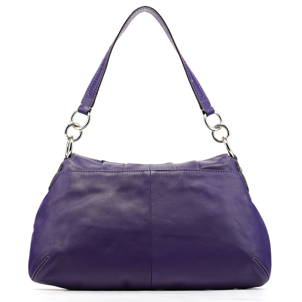 F17217 Purple Leather Soho Shoulder Bag