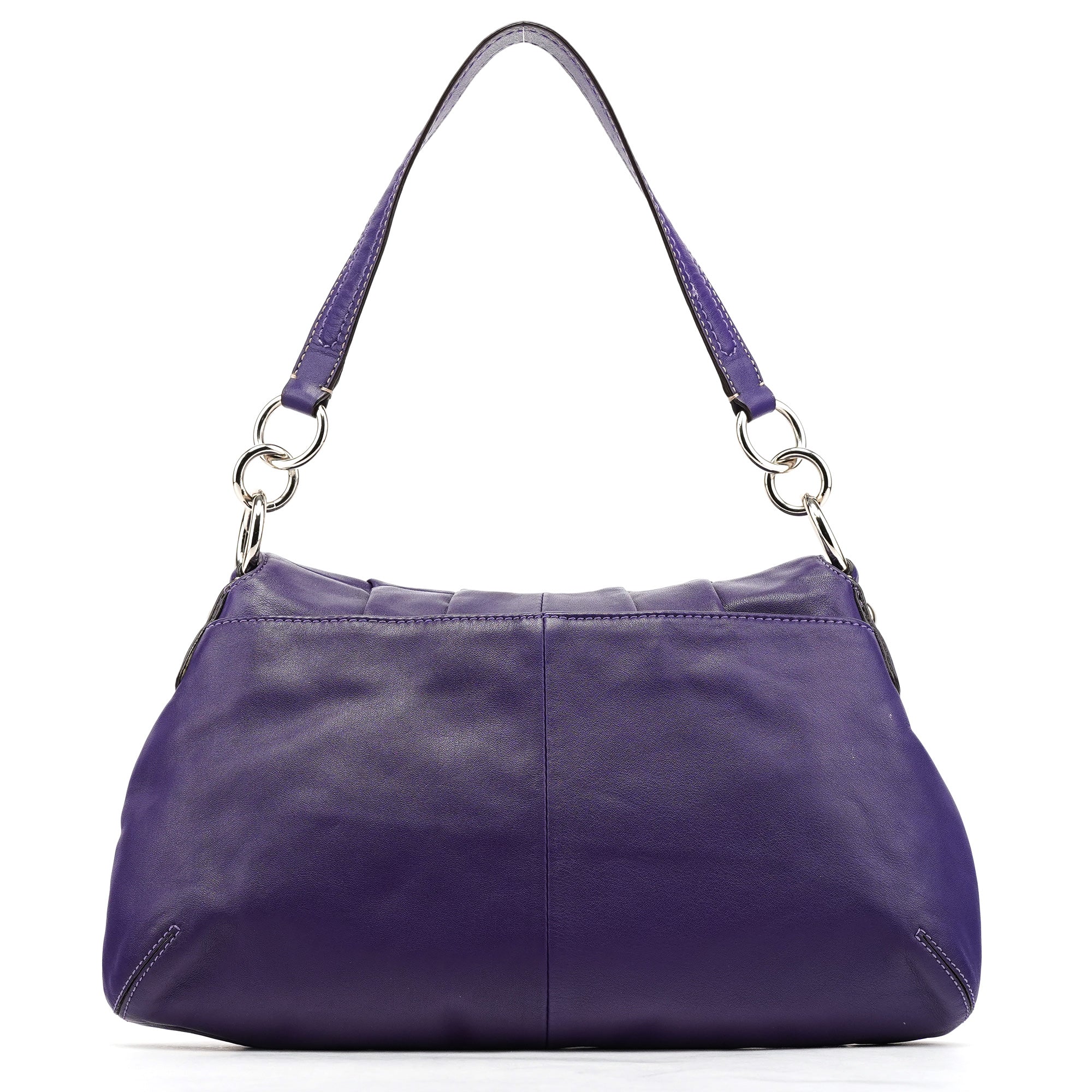 F17217 Purple Leather Soho Shoulder Bag