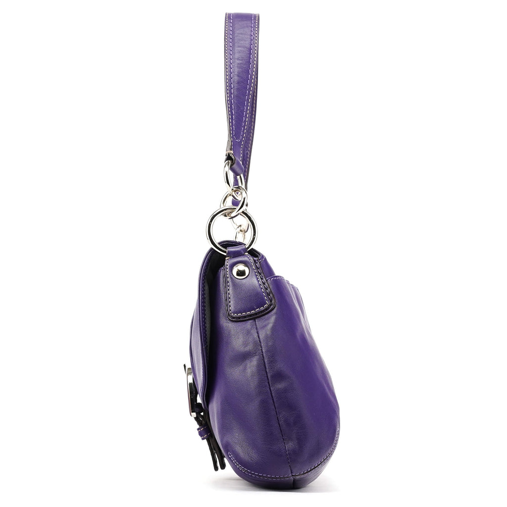 F17217 Purple Leather Soho Shoulder Bag