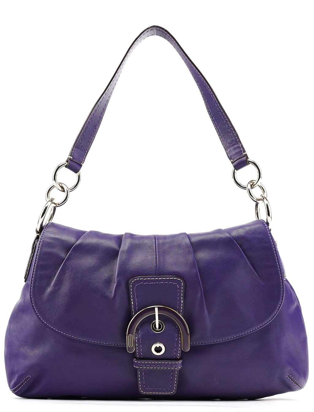 F17217 Purple Leather Soho Shoulder Bag