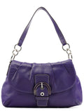 F17217 Purple Leather Soho Shoulder Bag