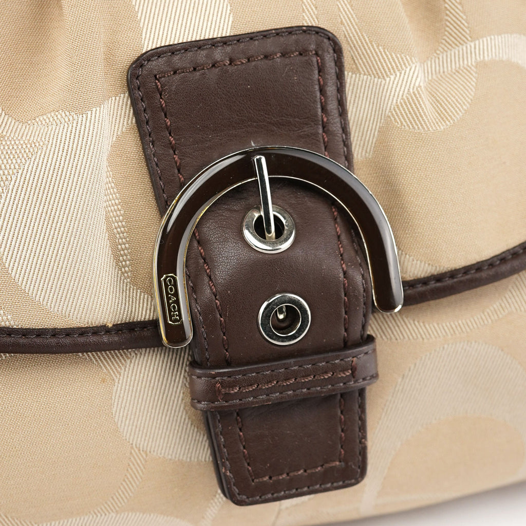 F17395 Beige Brown Soho Shoulder Bag