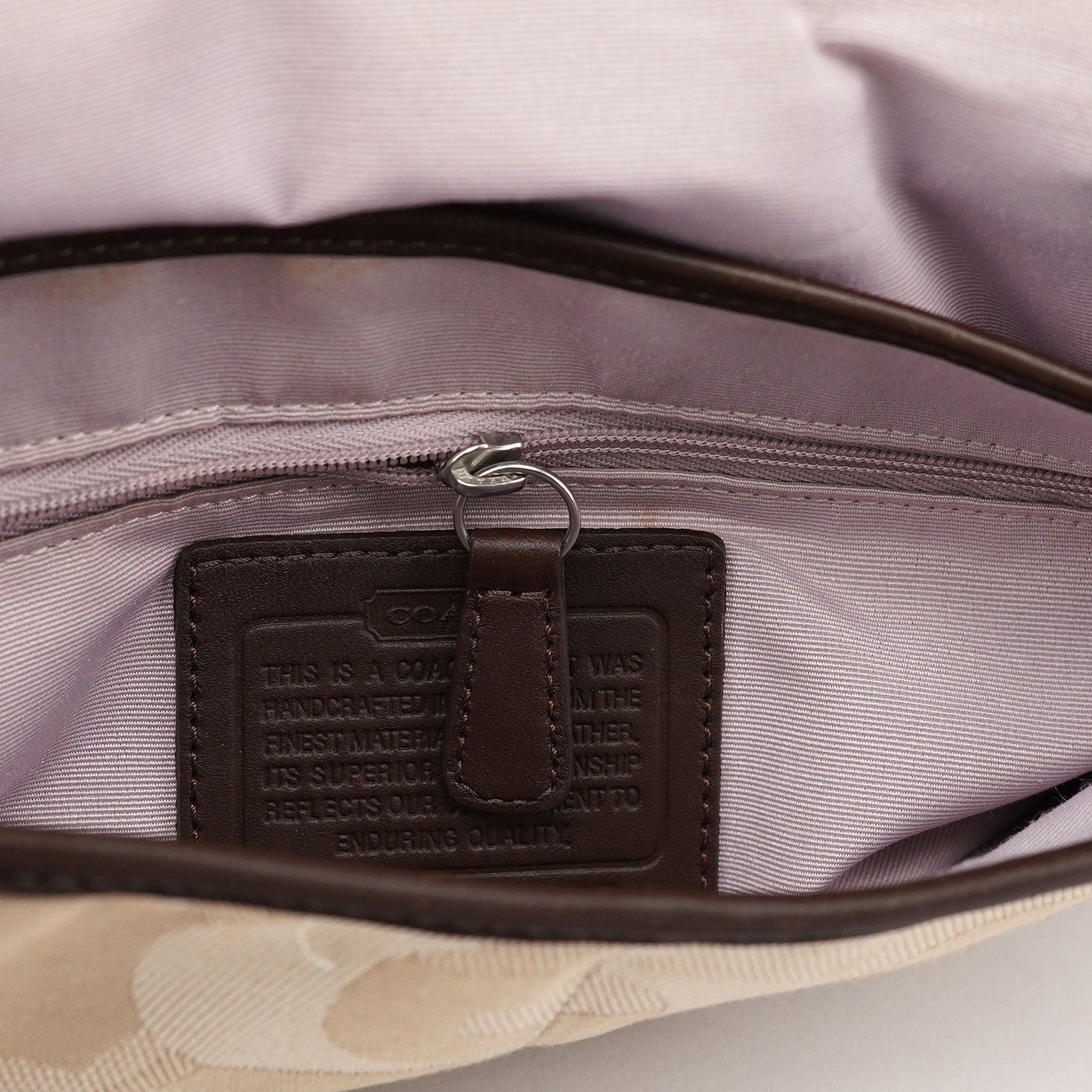 F17395 Beige Brown Soho Shoulder Bag