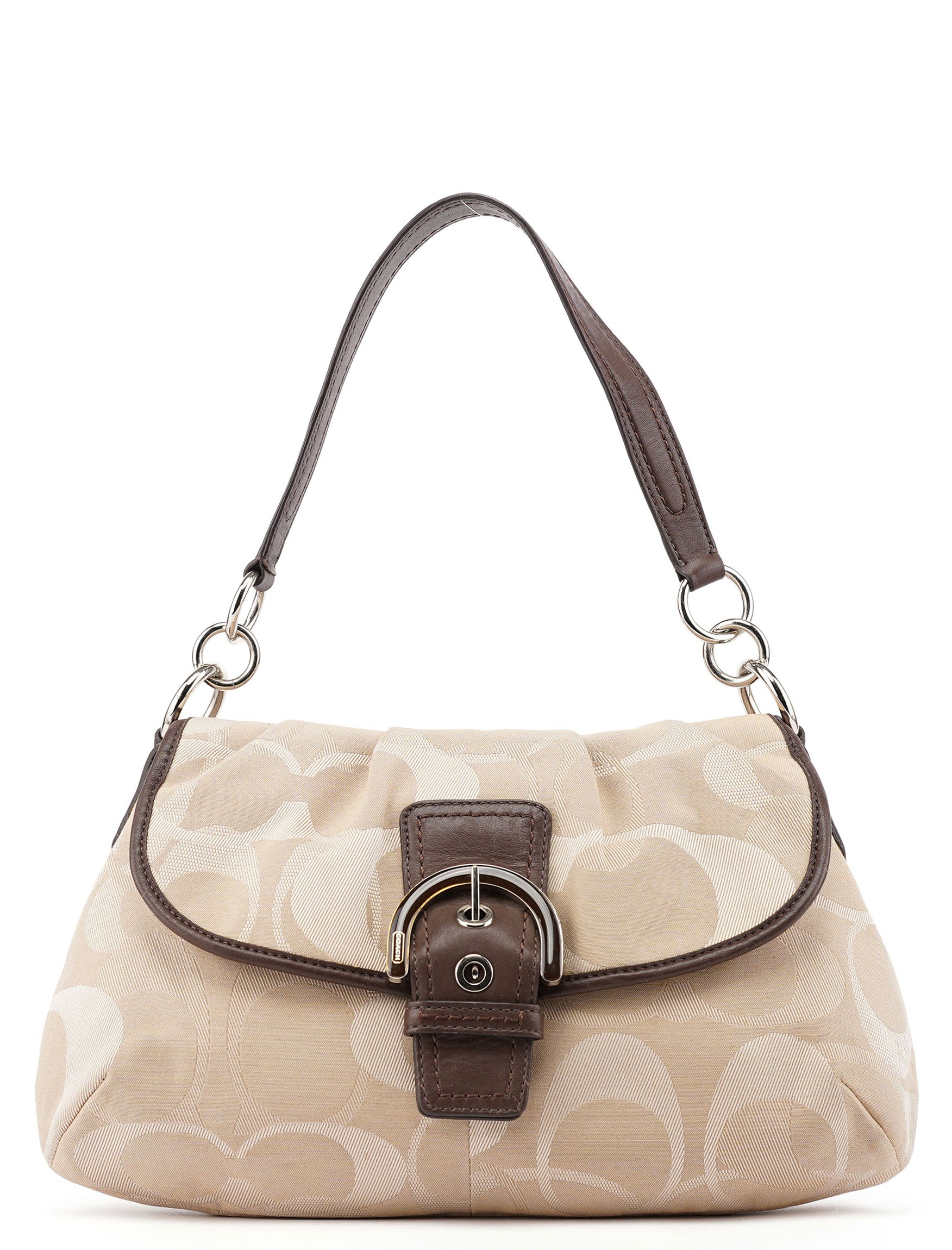 F17395 Beige Brown Soho Shoulder Bag