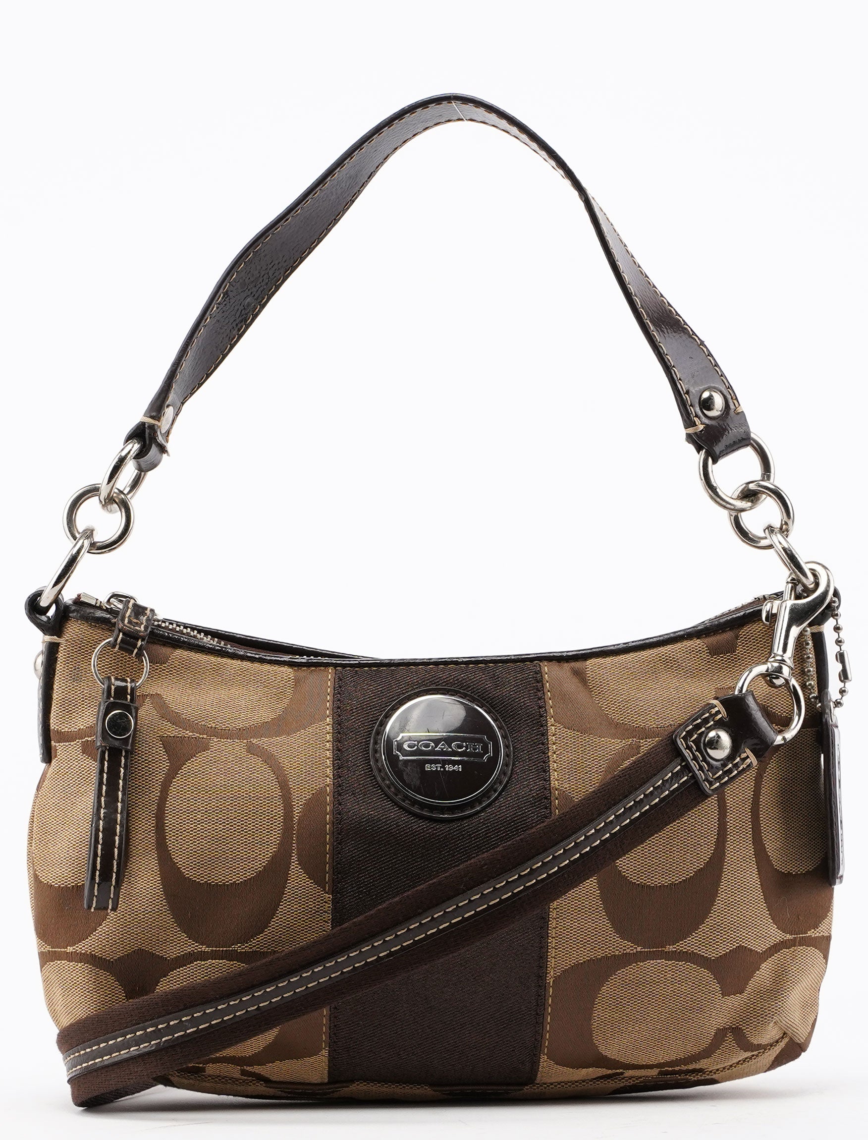 F17439 Beige Signature C Mini Hobo Bag