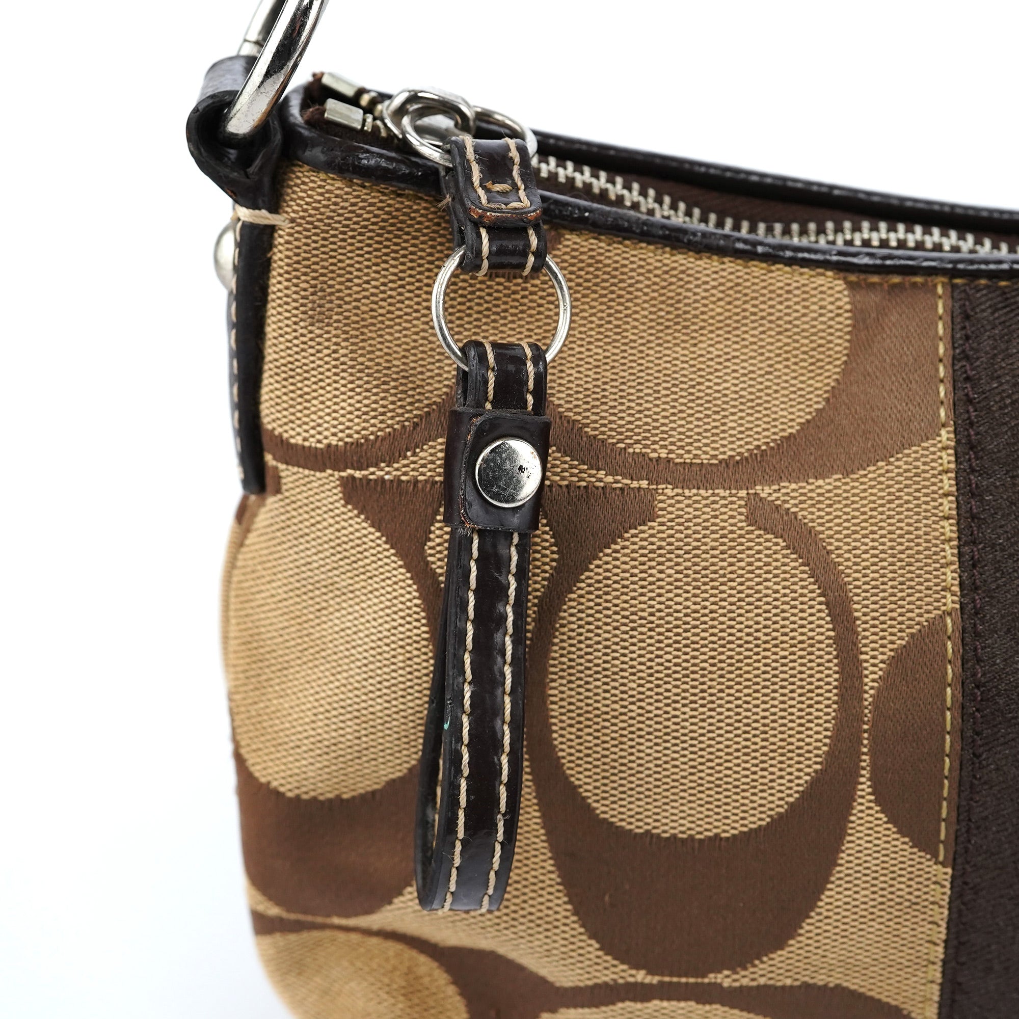 F17439 Beige Signature C Mini Hobo Bag