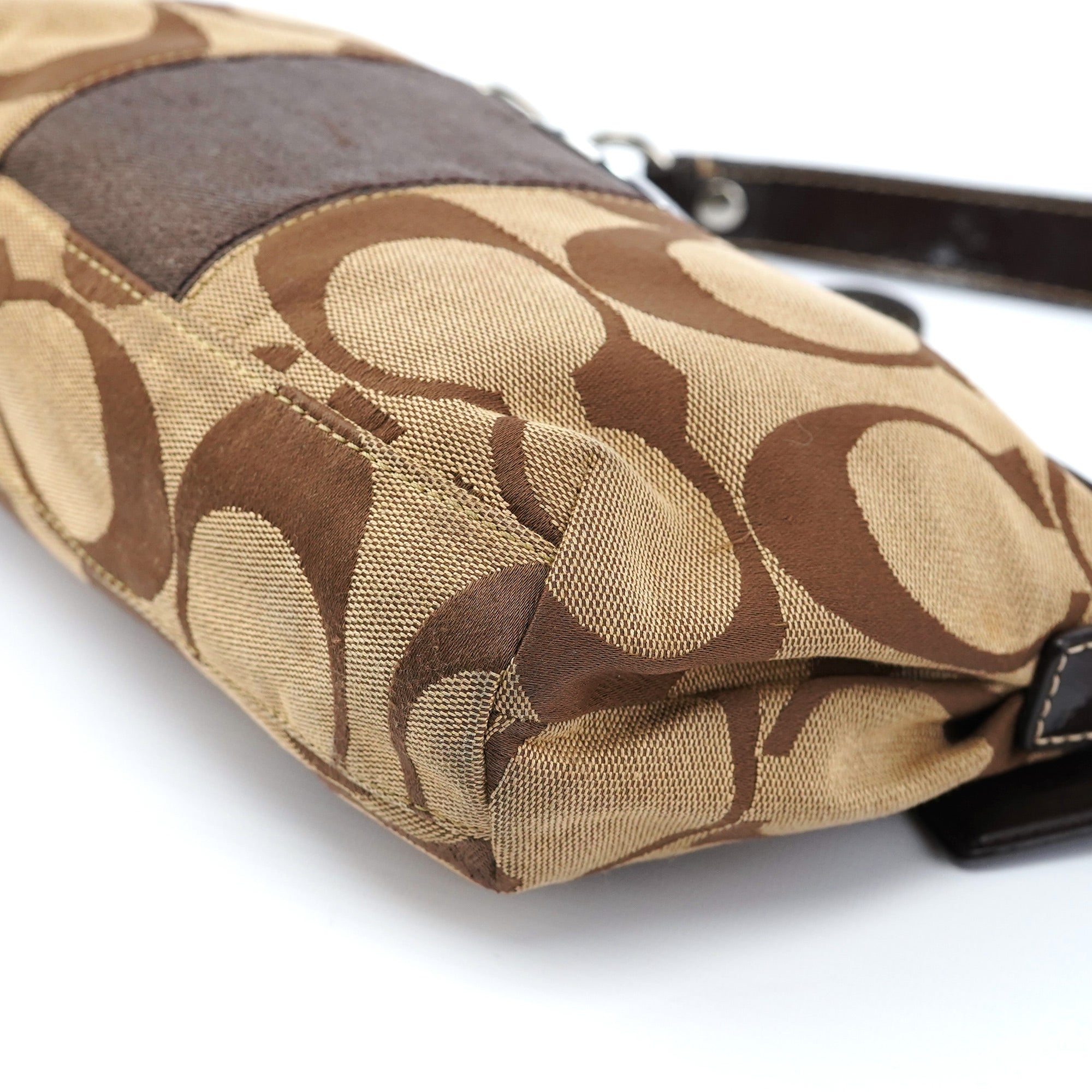 F17439 Beige Signature C Mini Hobo Bag