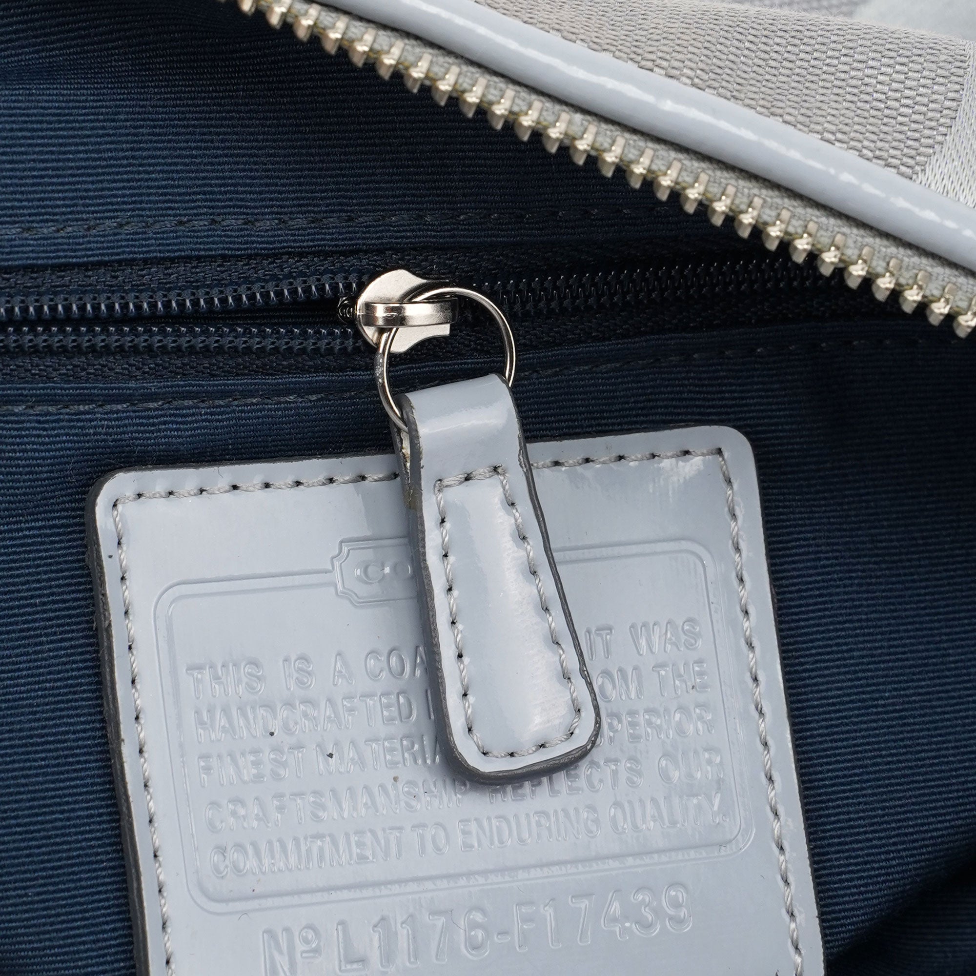F17439 Pale Blue Signature C 2-Way Bag
