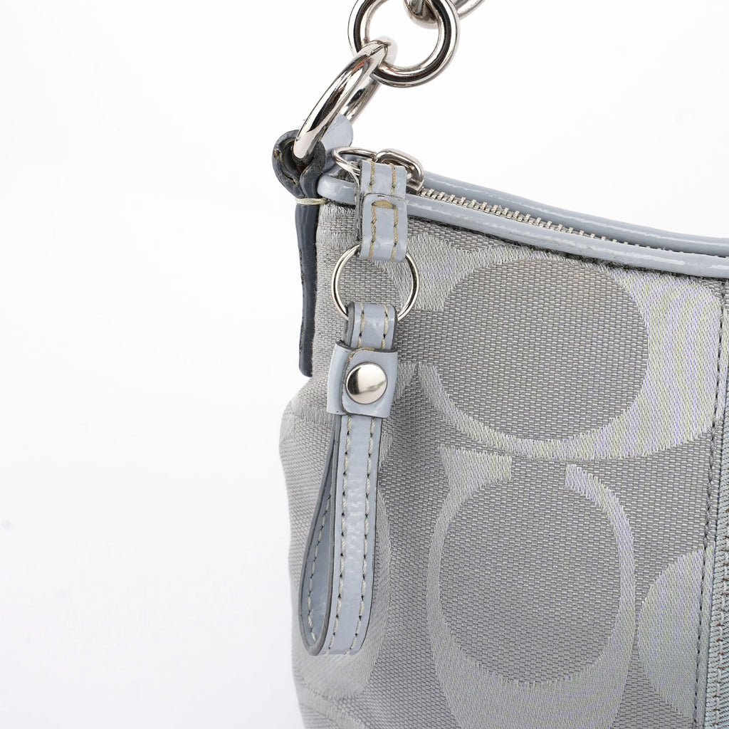 F17439 Pale Blue Signature C 2-Way Bag