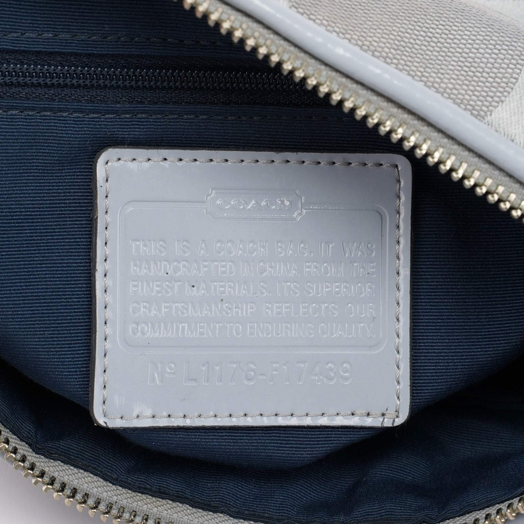 F17439 Pale Blue Signature C 2-Way Bag