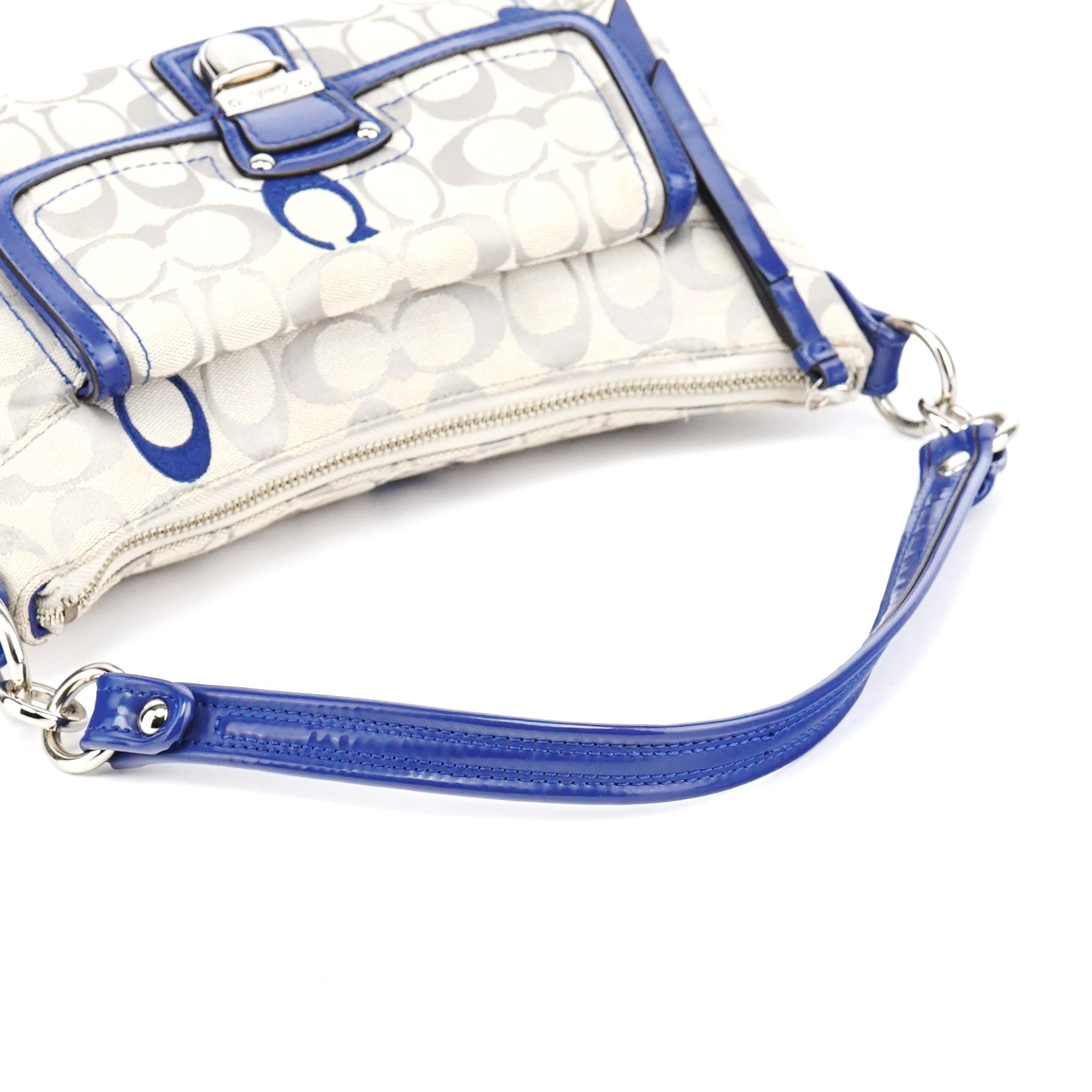 F21623 Beige Blue Soho Shoulder Bag