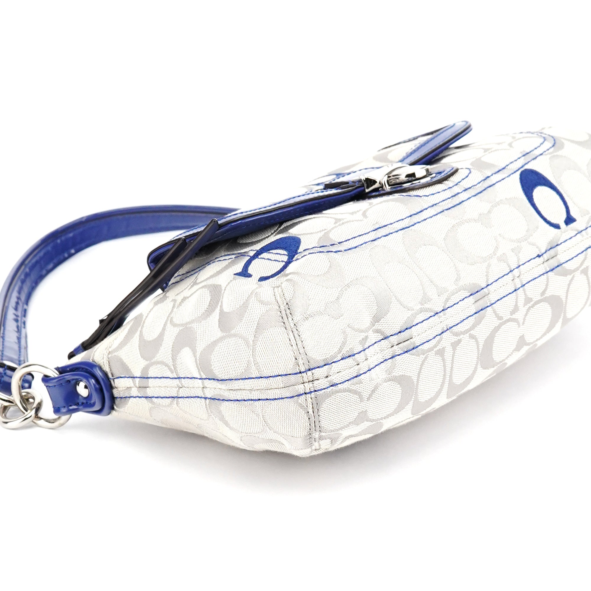 F21623 Beige Blue Soho Shoulder Bag