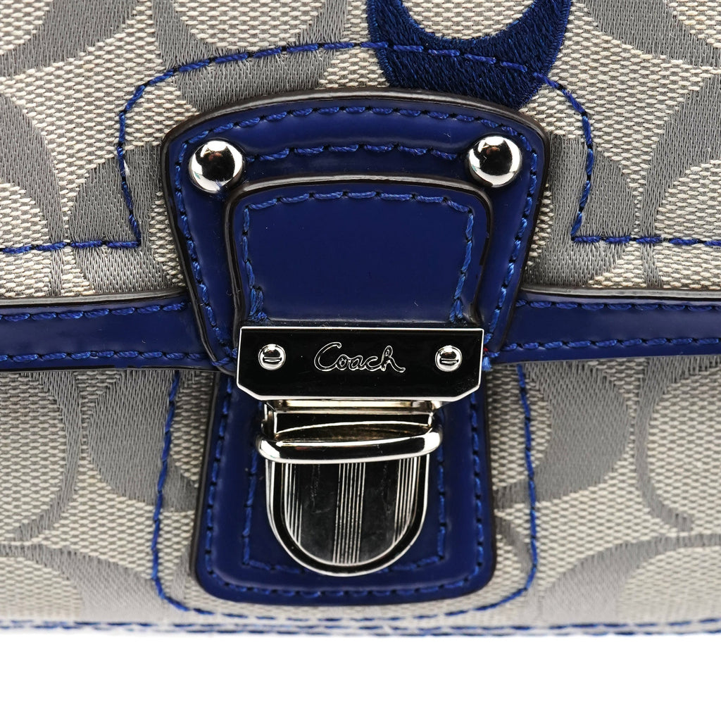 F21623 Beige Blue Soho Shoulder Bag