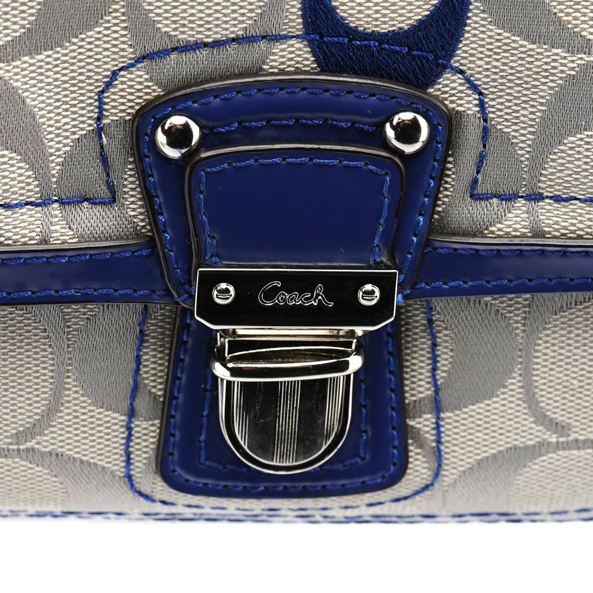 F21623 Beige Blue Soho Shoulder Bag