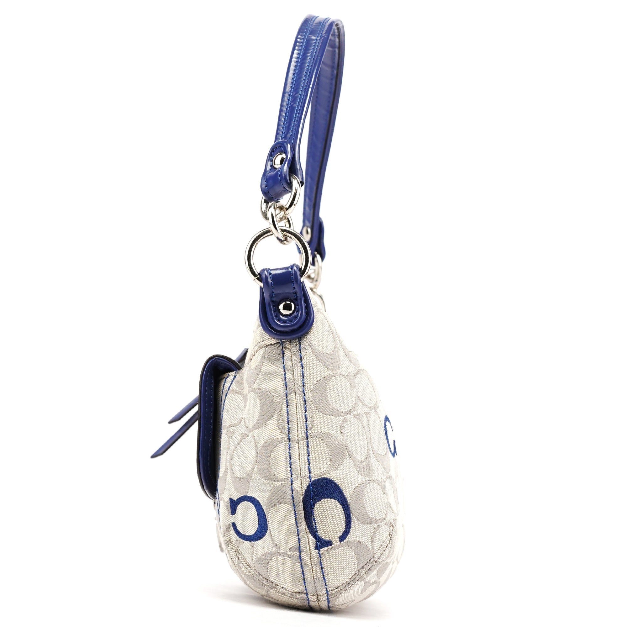 F21623 Beige Blue Soho Shoulder Bag
