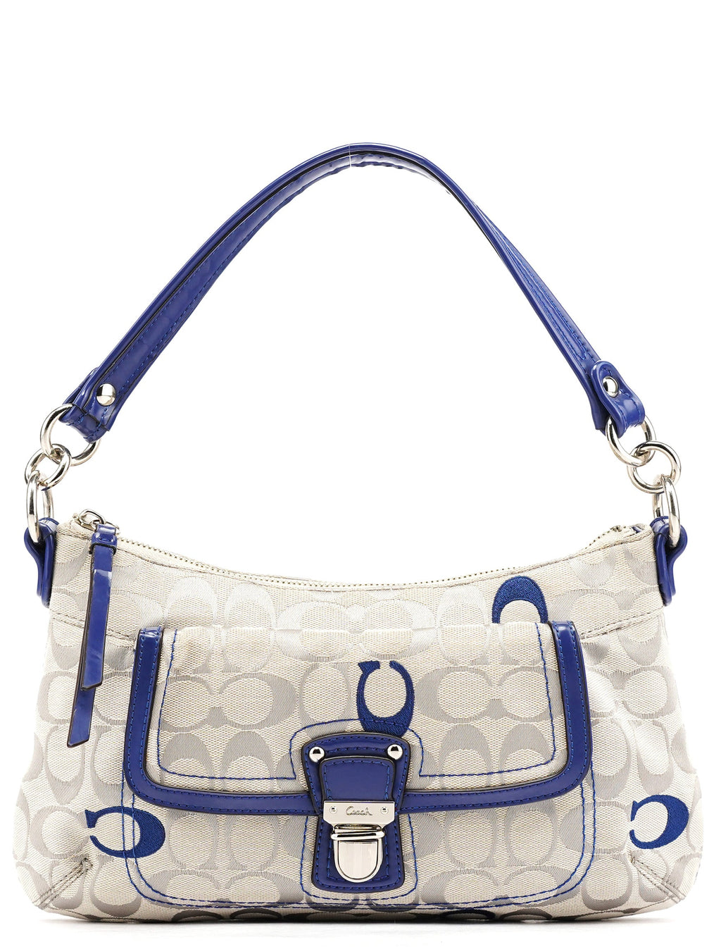 F21623 Beige Blue Soho Shoulder Bag