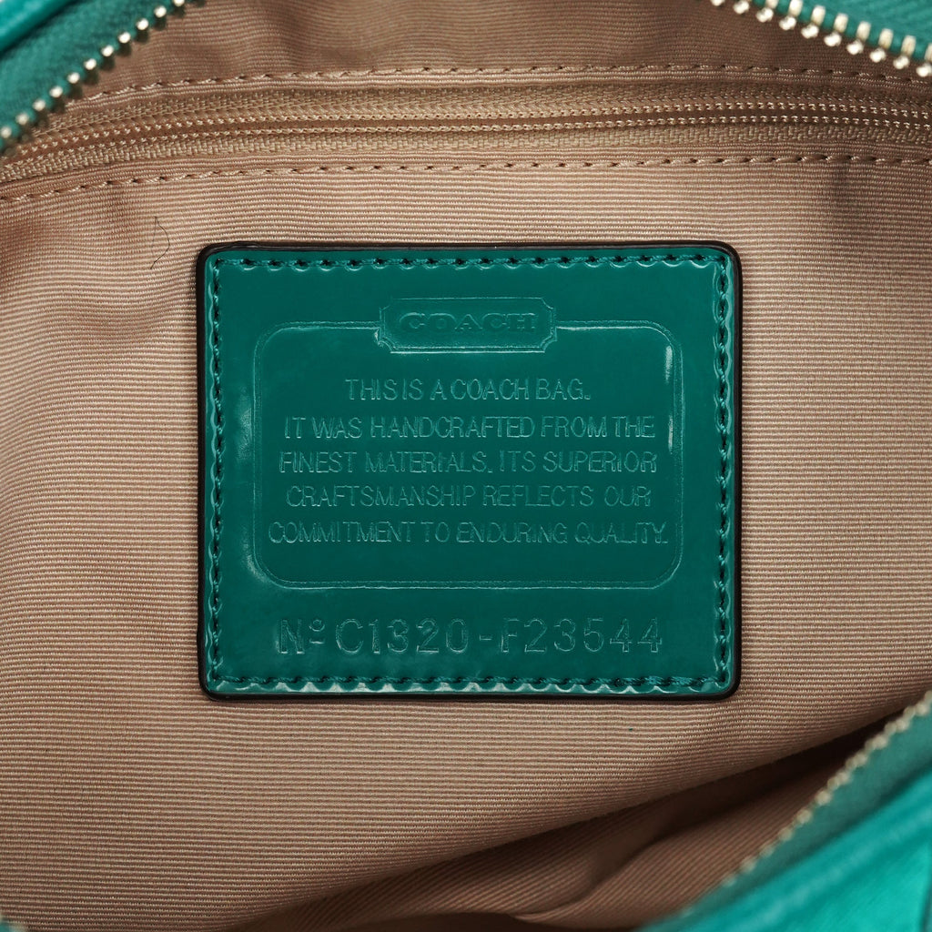 F23544 Beige Green Signature C 2-Way Bag