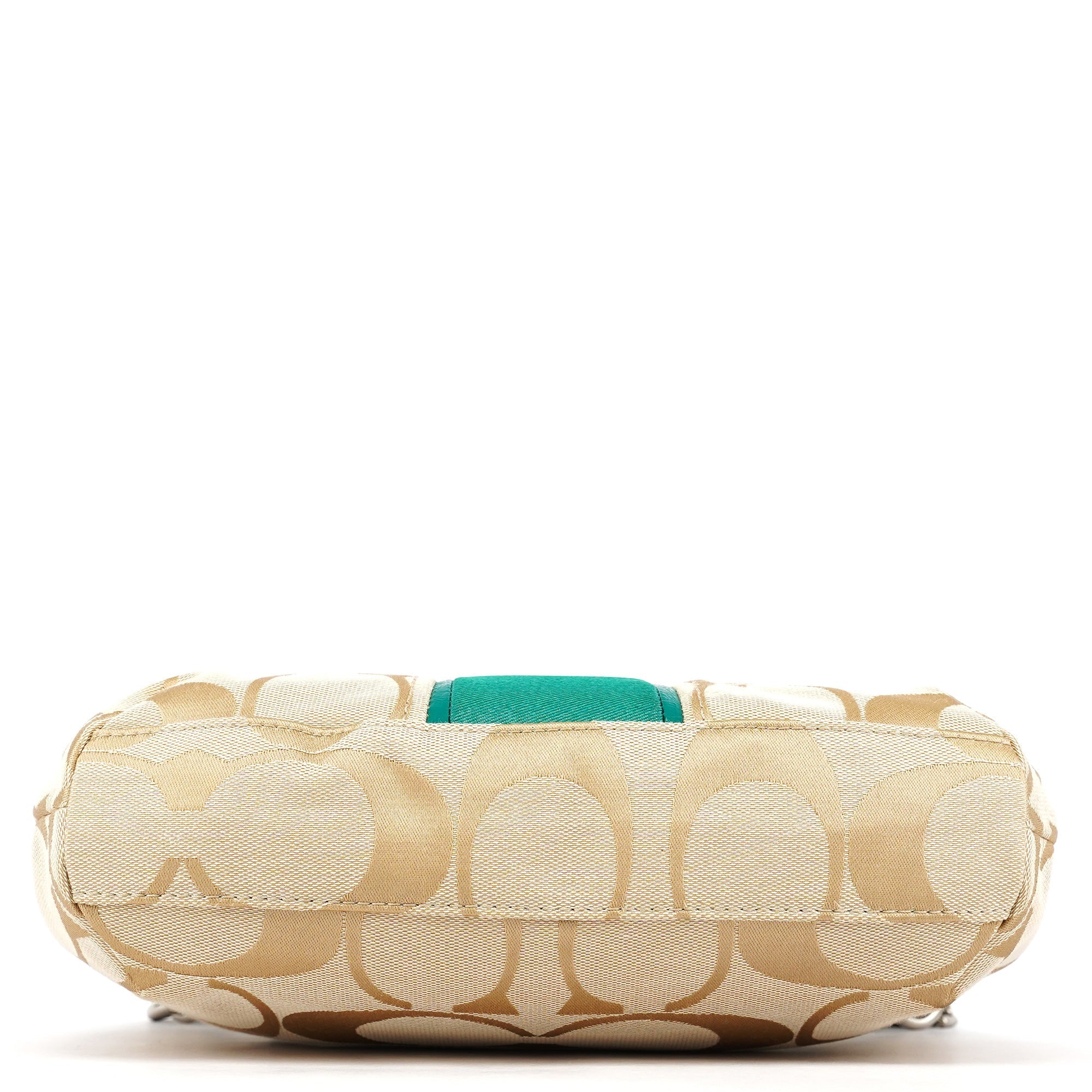 F23544 Beige Green Signature C 2-Way Bag