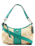 F23544 Beige Green Signature C 2-Way Bag