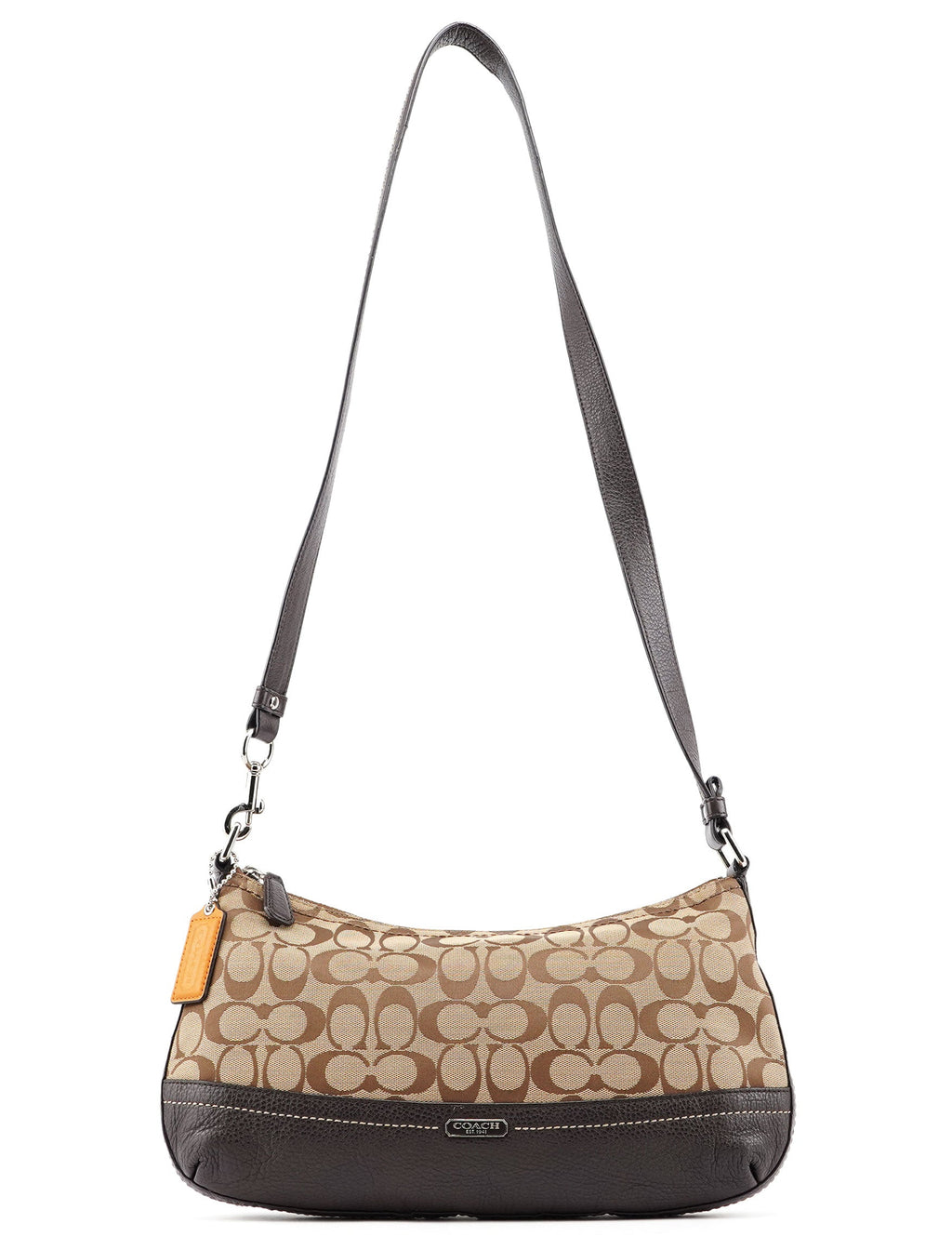 F24028 Beige Brown Signature C 2-Way Shoulder Bag