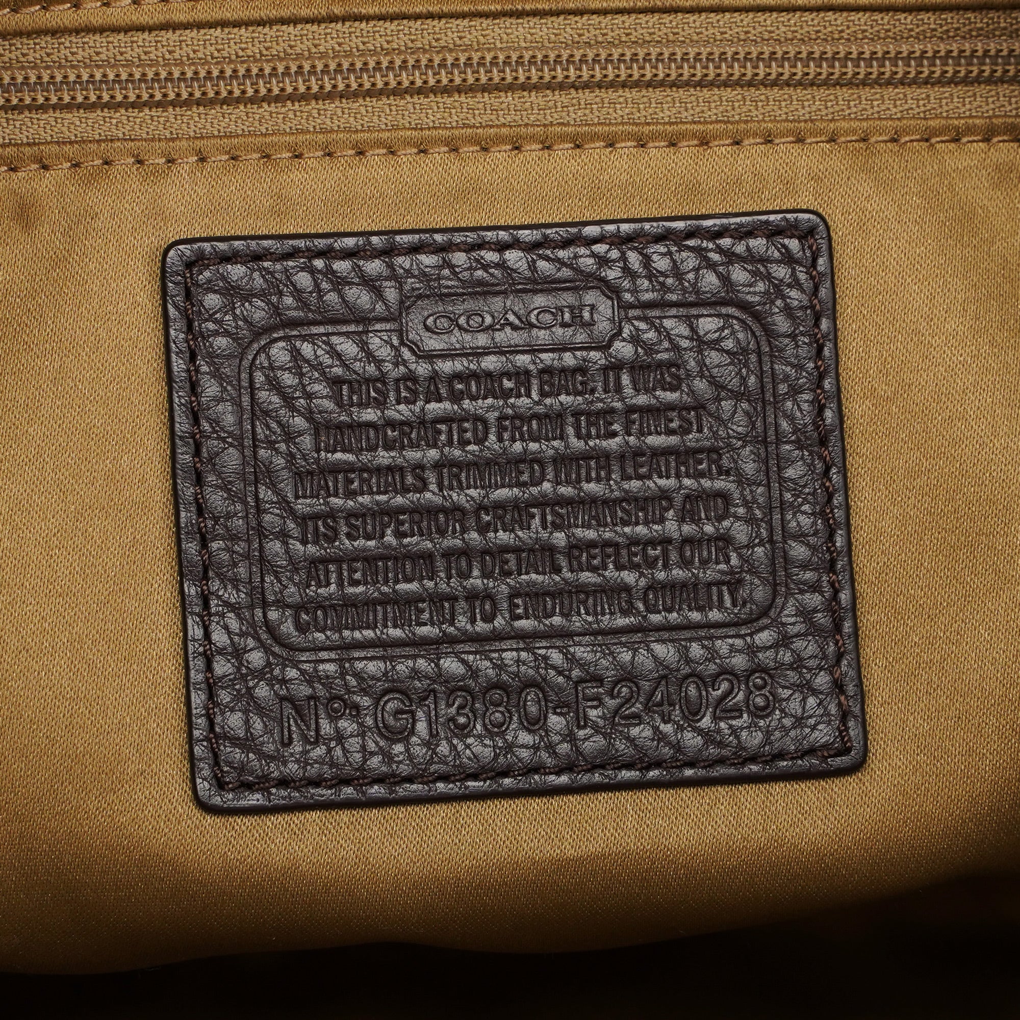 F24028 Beige Brown Signature C 2-Way Shoulder Bag
