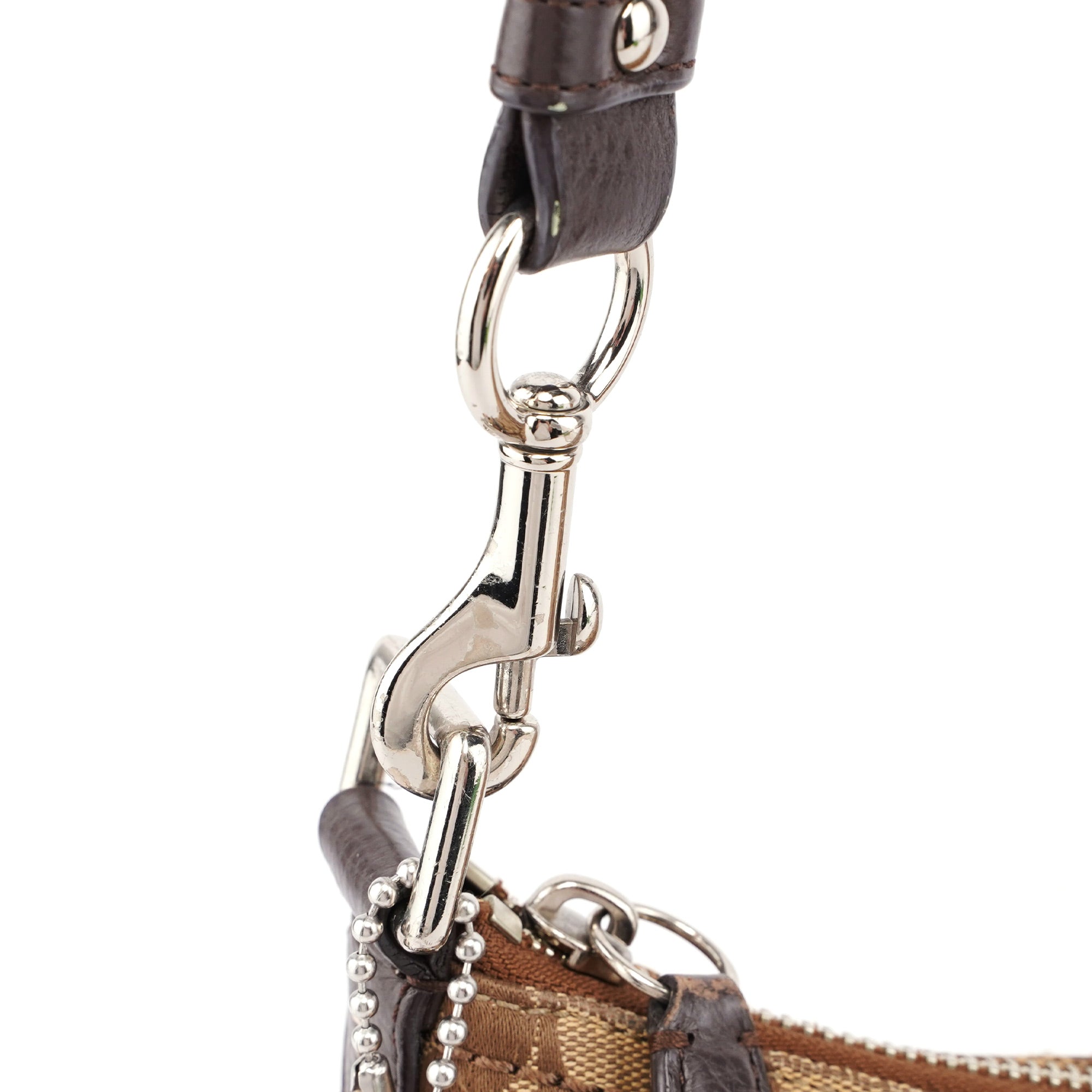 F24028 Beige Brown Signature C 2-Way Shoulder Bag